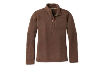 Image of Smartwool Hudson Trail Fleece Half Zip Sweater - Mens, Bourbon Heather, 2XL, SW016216B29-XXL