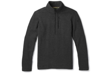 Image of Smartwool Hudson Trail Fleece Half Zip Sweater - Mens, Dark Charcoal, Small, SW016216A53-S