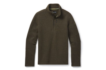 Image of Smartwool Hudson Trail Fleece Half Zip Sweater - Mens, Military Olive, Small, SW016216D11-S
