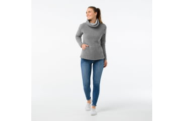 Image of Smartwool Hudson Trail Pullover Fleece Sweater - Womens, Light Gray, Extra Small, SW000313039-XS