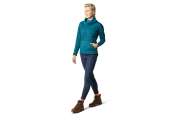 Image of Smartwool Hudson Trail Pullover Fleece Sweater - Womens, Ocean Abyss, Small, SW000313E21-S