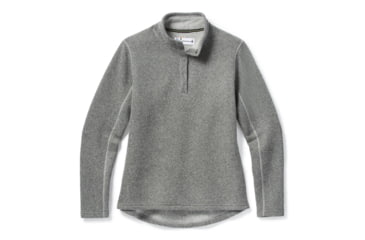 Image of Smartwool Hudson Trail Snap Pullover Fleece Sweater - Womens, Light Gray, Large, SW016344039-L