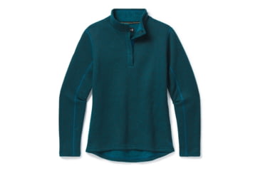 Image of Smartwool Hudson Trail Snap Pullover Fleece Sweater - Womens, Ocean Abyss, Medium, SW016344E21-M
