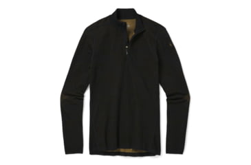 Image of Smartwool Intraknit Merino 200 Pattern 1/4 Zip - Mens, Black/Military Olive Camo, Large, SW016408F27-L