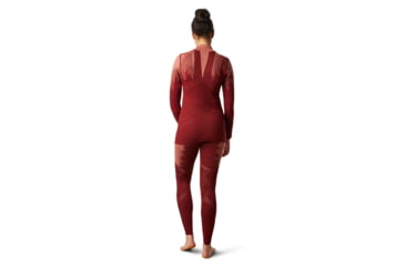 Image of Smartwool Intraknit Merino 200 Pattern Bottom - Womens, Oxblood Polar Arc, Extra Small, SW016416F37-XS