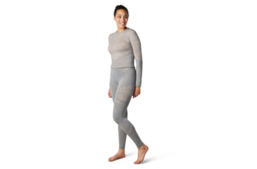 Image of Smartwool Intraknit Merino 200 Pattern Bottom - Womens, Stone Gray/Rose Cloud Floral Scape, Large, SW016416F33-L