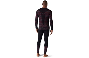 Image of Smartwool Intraknit Merino 200 Pattern Crew - Mens, Black Mountain Stripe, Large, SW016407G39L