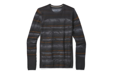Image of Smartwool Intraknit Merino 200 Pattern Crew - Mens, Forged Iron Mountain Stripe, 2XL, SW016407F25-XXL