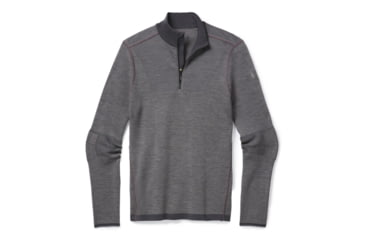 Image of Smartwool Intraknit Merino 250 Thermal 1/4 Zip - Mens, Forged Iron, Medium, SW016144D35-M