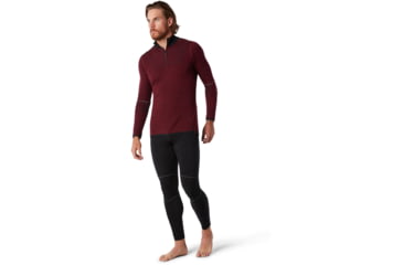 Image of Smartwool Intraknit Merino 250 Thermal 1/4 Zip - Mens, Tibetan Red, Small, SW016144A25-S