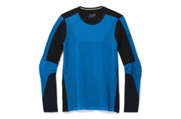 Image of Smartwool Intraknit Merino 250 Thermal Colorblock Crew - Mens, Neptune Blue, Large, SW019297E18-L