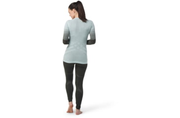 Image of Smartwool Intraknit Thermal Merino Base Layer Pattern Crew - Womens, J21 Bleached Aqua, Small, SW016412J21S