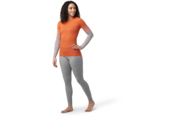 Image of Smartwool Intraknit Thermal Merino Base Layer Pattern Crew - Womens, J31 Orange Rust Heather, Medium, SW016412J31M
