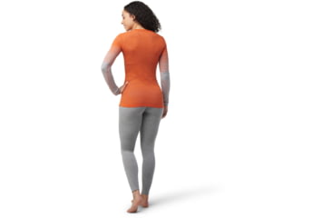 Image of Smartwool Intraknit Thermal Merino Base Layer Pattern Crew - Womens, J31 Orange Rust Heather, Medium, SW016412J31M