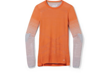 Image of Smartwool Intraknit Thermal Merino Base Layer Pattern Crew - Womens, J31 Orange Rust Heather, Medium, SW016412J31M