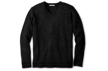 Image of Smartwool Larimer Crew V-Neck Sweaters - Mens, Charcoal Heather, Small, SW000118010S