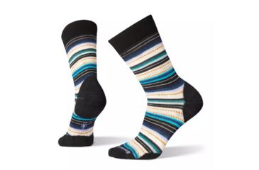 Image of Smartwool Margarita Socks - Womens, Black/Deep Navy, Large, SW0SW717105-L