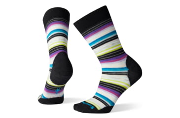 Image of Smartwool Margarita Socks - Womens, Black/Meadow Mauve Heater, Small, SW0SW717A61-S