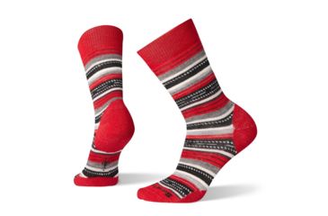 Image of Smartwool Margarita Socks - Womens, Crimson/Black, Medium, SW0SW717C69-M