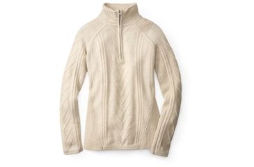 Image of Smartwool Marquette Half Zip Sweater - Womens, Natural Heather, Extra Small, SW000100101XS