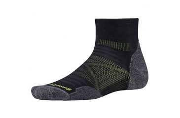 Image of Smartwool Men's PhD Outdoor Approach Mini Socks, Black, Large, SW001203001-L