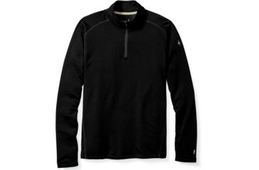 Image of Smartwool Merino 1/4 Zip 150 Baselayer - Men's, Large, Black, SW016070001-L
