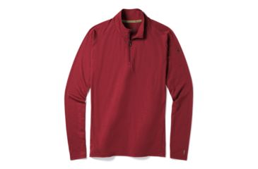 Image of Smartwool Merino 1/4 Zip 150 Baselayer - Men's, Extra Large, Tibetan Red, SW016070A25-XL