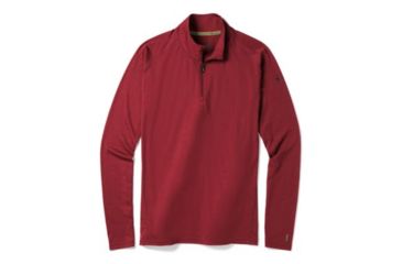 Image of Smartwool Merino 1/4 Zip 150 Baselayer - Men's, Medium, Tibetan Red, SW016070A25-M