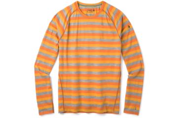 Image of Smartwool Merino 150 Baselayer Long Sleeve - Mens, Atomic Orange Stripe, Extra Large, SW016042D49-XL