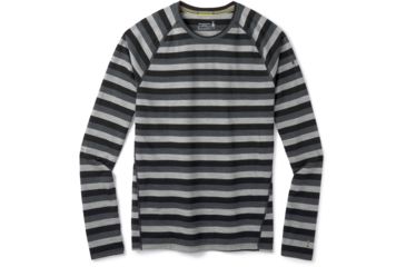Image of Smartwool Merino 150 Baselayer Long Sleeve - Mens, Iron Stripe, Small, SW016042D48-S