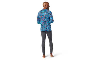 Image of Smartwool Merino 150 Long Sleeve Baselayer - Mens, Ocean Blue/Balabar Print, 2XL, SW016042D73-Ob/BP-XXL
