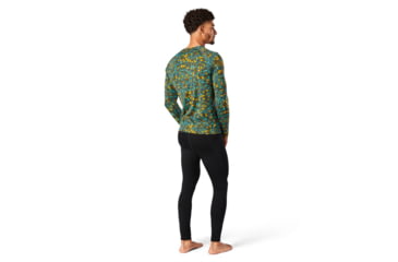 Image of Smartwool Merino 150 Long Sleeve Baselayer - Mens, Pine Gray/Balabar Print, Extra Large, SW016042D74-PG/BP-XL