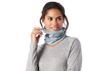 Image of Smartwool Merino 150 Neck Gaiter, Wave Blue Stripe, 1FM, SW018028D53-1FM