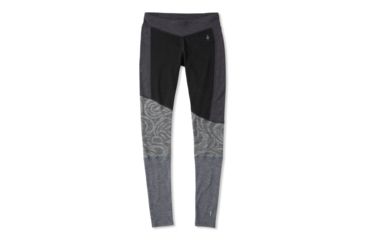 Image of Smartwool Merino 250 Asym Bottom - Womens, Black Snow Swirl, Extra Small, SW015096C21-XS