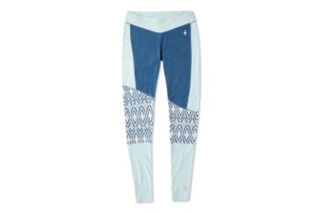 Image of Smartwool Merino 250 Asym Bottom - Womens, Nile Blue Medallion, Extra Small, SW015096C17-XS