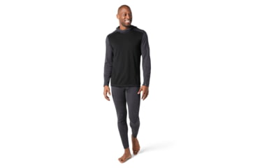 Image of Smartwool Merino 250 Baselayer Hoodie - Mens, Black/Charcoal, Small, SW016359016-S