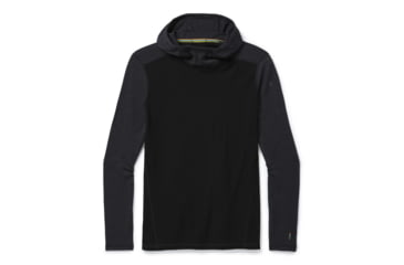 Image of Smartwool Merino 250 Baselayer Hoodie - Mens, Black/Charcoal, Small, SW016359016-S