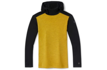 Image of Smartwool Merino 250 Baselayer Hoodie - Mens, Golden Olive/Black, Medium, SW016359H16M