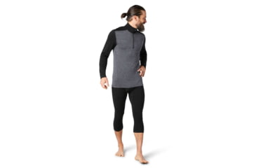 Image of Smartwool Merino 250 Baselayer Pattern 1/4 Zip - Mens, Medium Gray Tick Stitch, Small, SW016357B99-S
