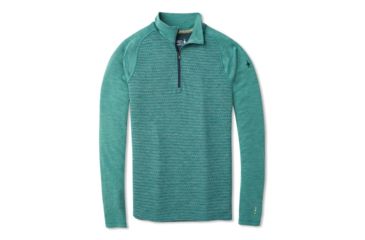 Image of Smartwool Merino 250 Baselayer Pattern 1/4 Zip - Mens, Pine Gray Tick Stitch, Small, SW0NP616C11-S