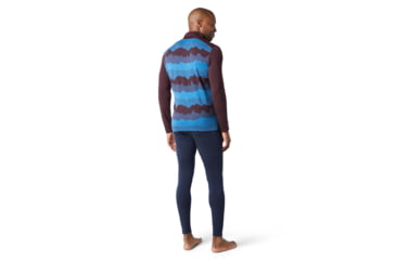 Image of Smartwool Merino 250 Baselayer Pattern 1/4 Zip - Mens, Woodsmoke Mountain Scape, 2XL, SW016357E28-XXL
