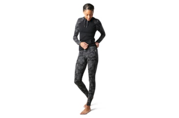 Image of Smartwool Merino 250 Baselayer Pattern Bottom - Womens, Black Digital Snowflake, Extra Small, SW019243E36-XS
