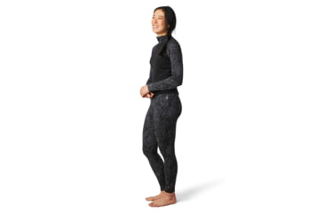 Image of Smartwool Merino 250 Baselayer Pattern Bottom - Womens, Black Traced Dahlia, Extra Small, SW019243E42-XS