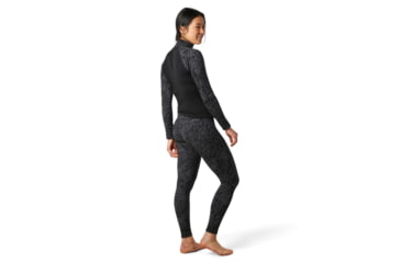 Image of Smartwool Merino 250 Baselayer Pattern Bottom - Womens, Black Traced Dahlia, Extra Small, SW019243E42-XS