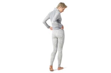 Image of Smartwool Merino 250 Baselayer Pattern Bottom - Womens, Light Gray Traced Dahlia, Medium, SW019243E41-M