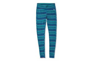 Image of Smartwool Merino 250 Baselayer Pattern Bottom - Womens, Peacock Margarita, Extra Small, SW019243C18-XS