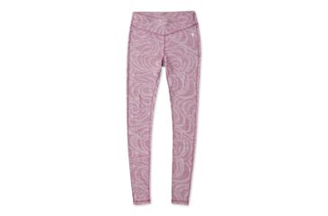 Image of Smartwool Merino 250 Baselayer Pattern Bottom - Womens, Sangria Snow Swirl, Extra Small, SW019243C76-XS