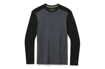 Image of Smartwool Merino 250 Baselayer Pattern Crew - Mens, Medium Gray Tick Stitch, Small, SW016351B99-S