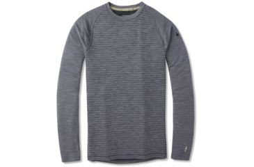 Image of Smartwool Merino 250 Baselayer Pattern Crew - Mens, Medium Gray Tick Stitch, Large, SW0NP601B99-L