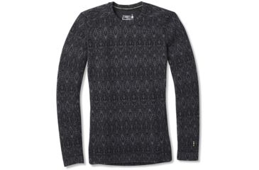 Image of Smartwool Merino 250 Baselayer Pattern Crew - Womens, Black Medallion, Extra Small, SW0NP226C14-XS